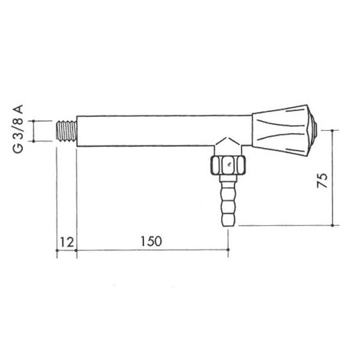 [74 -125225-SA-clinical] TOF 1000/10 - Laboratory tap for water, outlet 90°